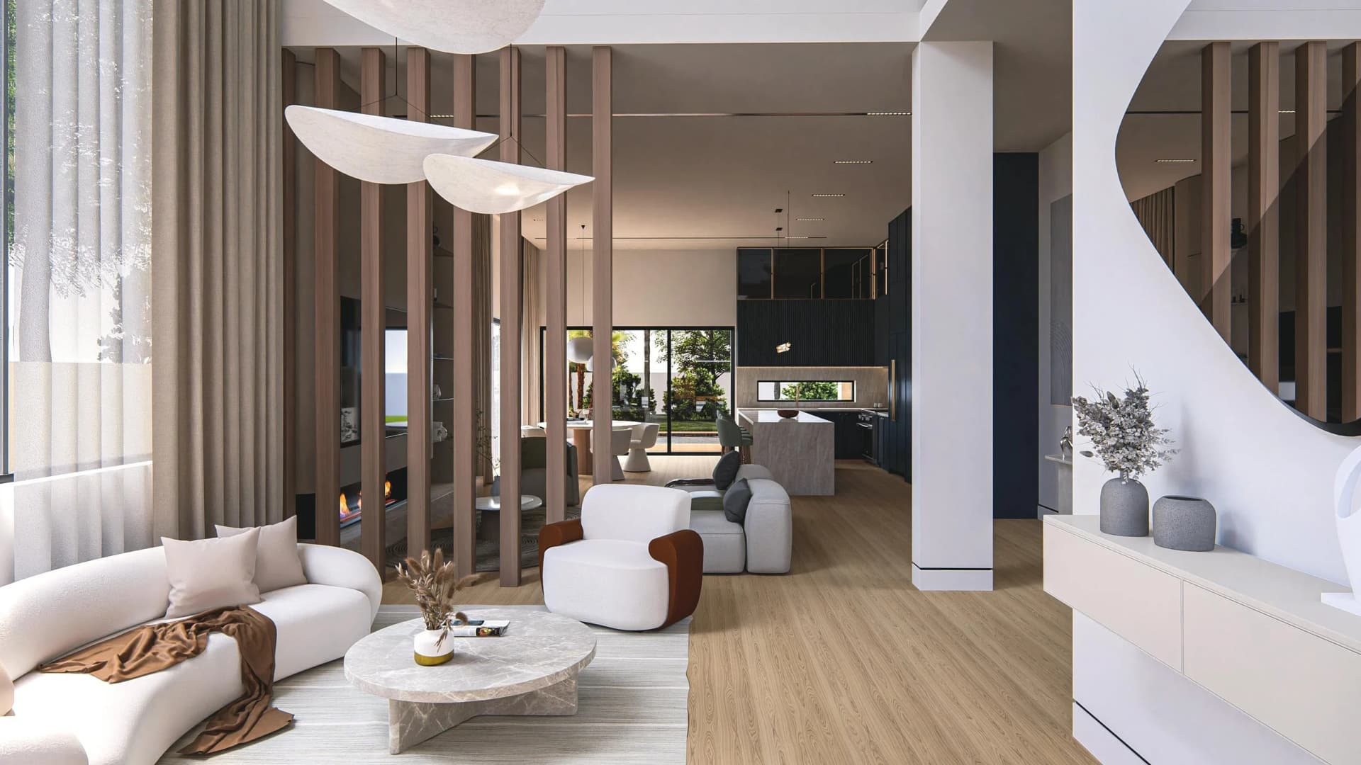 deep cleaning service in Fairview TX modern home kitchen and living room professionally cleaned